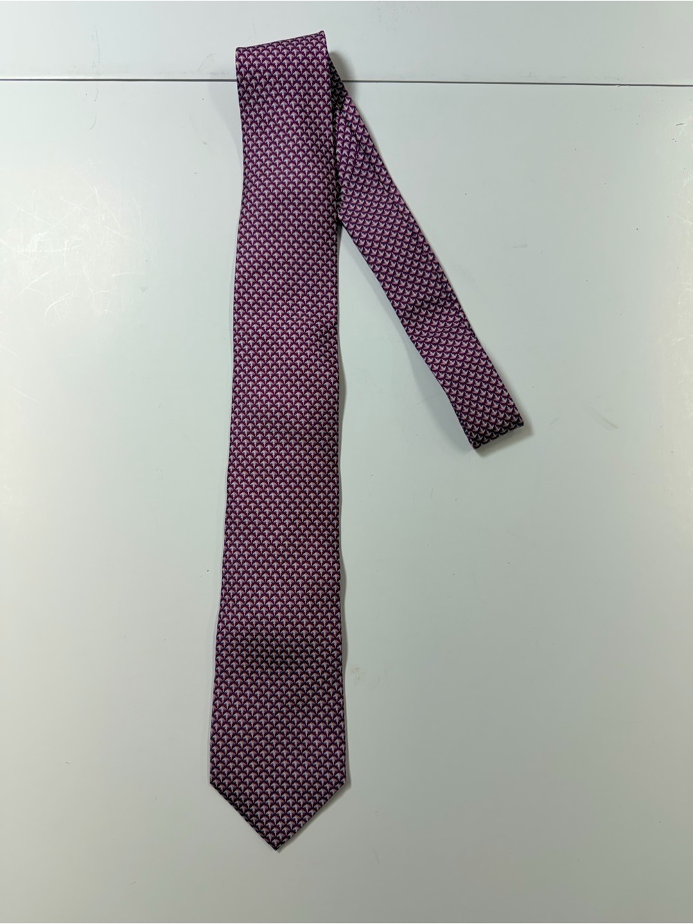 Salvatore Ferragamo Purple Geometric Silk Tie